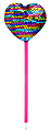 Office Depot® Brand Reversible Sequin Ballpoint Pen, Heart, Medium Point, 1.0 mm, Pink Barrel, Black Ink 1 thumbnail image