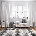 Flash Furniture 3-Piece Round Coffee And End Table Set With Glass Tops And Cross-Brace Matte Frames, Clear/Matte Gold 1 thumbnail image