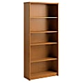 Bush Furniture Envoy 5 Shelf Bookcase, 30"W, Natural Cherry, Standard Delivery