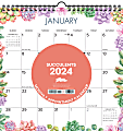 2024 Willow Creek Press Spiral Art Monthly Wall Calendar, 12" x 12", Succulents, January to December