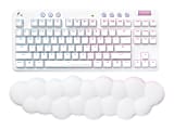 Logitech G715 Wireless Mechanical Gaming Keyboard withTactile Switches (GX Brown), and Keyboard Palm Rest - White Mist - Keyboard - tenkeyless - backlit - Bluetooth, 2.4 GHz - key switch: GX Brown Tactile
