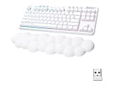  Logitech G715 Wireless Mechanical Gaming Keyboard with  LIGHTSYNC RGB, LIGHTSPEED, Tactile Switches (GX Brown), and Keyboard Palm  Rest, PC/Mac Compatible - White Mist : Video Games
