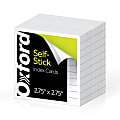 Oxford® Self-Stick Index Cards, Mini, 2 3/4" x 2 3/4", White, Pack Of 200 Cards