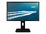 Acer B246HYL - LED monitor - 23.8" - 1920 x 1080 Full HD (1080p) @ 60 Hz - IPS - 250 cd/m² - 5 ms - DVI, VGA, DisplayPort - speakers - dark gray