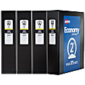 Avery® Economy View 3 Ring Binders, 2" Round Rings, Black, Pack Of 4 1 thumbnail image
