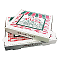 PIZZA Box Takeout Containers, 1 3/4"H x 10"W x 10"D, White, Pack Of 50 Boxes