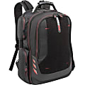 Mobile Edge Core Carrying Case (Backpack) for 17.3" Apple iPad Notebook - Black, Red - Ballistic Nylon Body - Checkpoint Friendly - Shoulder Strap, Trolley Strap, Handle - 19.5" Height x 17" Width x 9" Depth