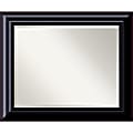 Amanti Art Dark Chestnut Rectangular Wall Mirror, 28 11/16"H x 34 11/16"W, Black/Red