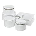 Honey-Can-Do 5-Piece Dinnerware Storage Set, Small Size, White