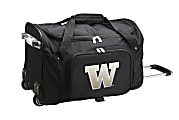Denco Sports Luggage Rolling Duffel Bag, Washington Huskies, Black