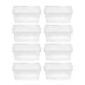 Iris® Snap Top Storage Boxes, 4.25 Gallon, Clear, Set Of 8 Boxes, 580043 1 thumbnail image