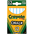 Crayola 51-0320 Chalk Stick - 3.2" Length x 0.4" Diameter - White - Non-toxic - 12 / Pack 1 thumbnail image