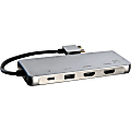 SMK-Link USB-C Dual 4K Multi-Stream Mini Docking Station - for Notebook/Camera/Scanner/Tablet/Monitor/Projector/TV - 100 W - USB Type C - 2 x USB 2.0 - 2 x USB 3.0 - USB Type-C - Network (RJ-45) - HDMI - VGA - Thunderbolt - Wired