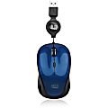 Adesso® iMouse S8L USB Illuminated Retractable Mini Optical Mouse, Blue 1 thumbnail image