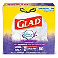 Glad® OdorShield Tall Kitchen Drawstring 0.78-mil Trash Bags, 13 Gallons, White, Pack Of 80 Bags 1 thumbnail image