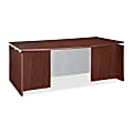 Lorell® Ascent Series Bowfront Executive Desk, 72"W x 42"D, Mahogany