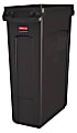 Rubbermaid® Slim Jim Rectangular Polyethylene Vented Waste Receptacle, 23 Gallons, Brown 1 thumbnail image