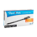 Paper Mate® Comfortmate™ Ultra Ballpoint Stick Pens, Medium Point, 1.0 mm, Black Barrel, Black Ink, Pack Of 12
