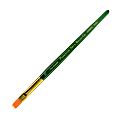 Princeton Series 4350 Paint Brush, Size 10, Flat Shader Bristle, Synthetic, Green