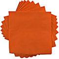 JAM PAPER Small Beverage Napkins - 5 x 5 - Orange - 40/Pack  1 thumbnail image