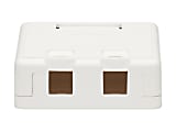 Eaton Tripp Lite Series Surface-Mount Box for Keystone Jacks - 2 Ports, White - Surface mount box - white - 2 ports 1 thumbnail image
