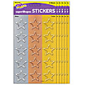 Trend superShapes Stickers, Metal Stars, 120 Stickers Per Pack, Set Of 6 Packs