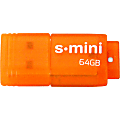 Patriot Memory 64GB Supersonic Mini USB Flash Drive - 64 GB - USB 3.0 - Orange - 2 Year Warranty