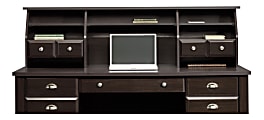 Sauder® Shoal Creek Organizer Hutch, 17-7/8"H x 65-1/8"W x 12-3/4"D, Jamocha Wood