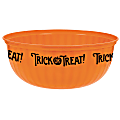 Amscan Trick-Or-Treat Serving Bowls, 6 Qt, Orange, Pack Of 5 Bowls