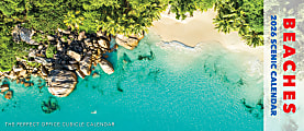 2026 Willow Creek Press Panoramic Wall Calendar, 6-1/2" x 15", Beaches, January To December, 54710 1 thumbnail image