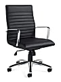 Offices To Go™ Luxehide Executive Bonded Leather Chair With Stitch Detail, Black 1 thumbnail image