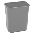 Highmark™ Rectangular Plastic Wastebasket, 6.5 Gallons, 15"H x 10"W x 14-1/4"D, Gray