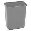 Highmark™ Rectangular Plastic Wastebasket, 6.5 Gallons, 15"H x 10"W x 14-1/4"D, Gray 1 thumbnail image