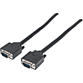 Manhattan SVGA HD15 Male to HD15 Male Monitor Cable, 15', Black - Fully shielded to reduce EMI interference for improved video transmission