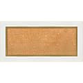 Amanti Art Cork Bulletin Board, 35" x 17", Natural, Eva White Gold Polystyrene Frame