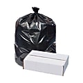 Pitt Plastics Eco•Strong™ 1.5-mil Can Liners, 56 Gallons, 44" x 55", Black, 10 Bags Per Roll, Case Of 10 Rolls