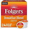 Folgers® K-Cup Breakfast Blend Coffee K-Cup Pods - Compatible with Keurig K-Cup Brewer - Light/Mild - 24 K-Cup - 24 / Box 1 thumbnail image