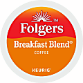 Folgers® K-Cup Breakfast Blend Coffee K-Cup Pods - Compatible with Keurig K-Cup Brewer - Light/Mild - 24 K-Cup - 24 / Box