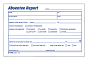 TOPS® Absentee Report, 6" x 4", Pack Of 100 1 thumbnail image