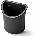 Lorell® Plastic Mounting Pencil Cup, 30% Recycled, Black