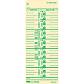 TOPS Named Days Time Cards - 3 1/2" x 9" Sheet Size - Manila Sheet(s) - Green Print Color - 100 / Pack