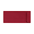 LUX Open-End Envelopes, #10, Peel & Press Closure, Garnet Red, Pack Of 50