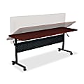 Lorell™ Shift Series Mobile Flipper Training Table, 72"W, Mahogany 1 thumbnail image
