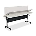 Lorell® Shift Series Mobile Flipper Training Table, 60"W, Light Gray 1 thumbnail image
