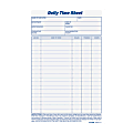 TOPS® Daily Time Sheet Forms, 9.5" x 6", Black/White, 100 Sheets Per Pad, 2 Pads Per Pack 1 thumbnail image