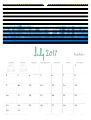 Blue Sky™ Nicole Miller Monthly Academic Wall Calendar, 9" x 12", 50% Recycled, Tie-Dye Stripe, July 2017 to June 2018