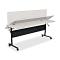 Lorell® Shift Series Mobile Flipper Training Table, 72"W, Light Gray 1 thumbnail image