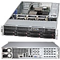 Supermicro SuperChassis 825TQ-R740WB (Black) - Rack-mountable - Black - 2U - 10 x Bay - 3 x Fan(s) Installed - 2 x 740 W - EATX Motherboard Supported - 3 x Fan(s) Supported - 8 x External 3.5" Bay - 2 x Internal 3.5" Bay - 7x Slot(s) - 2 x USB(s)