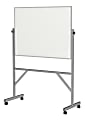 Ghent Reversible Dry-Erase Whiteboard, 72" x 53", Aluminum Frame With Silver Finish