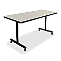 Lorell® Rectangular Training Table Top, 1 1/2"H x 48"W x 24"D, Light Gray